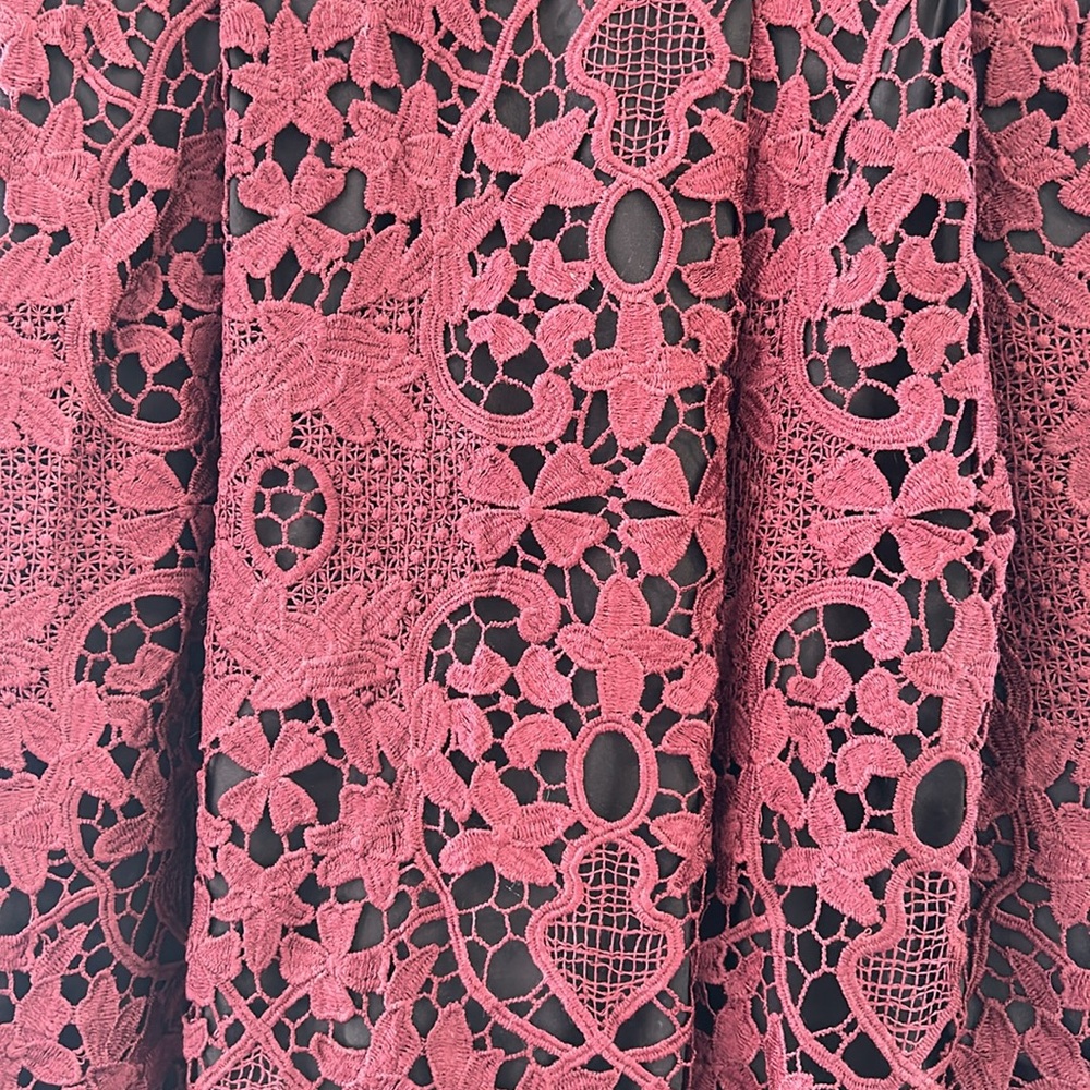 NEW RW&Co. Stunning Lace maroon/black dress - Picture 7 of 11